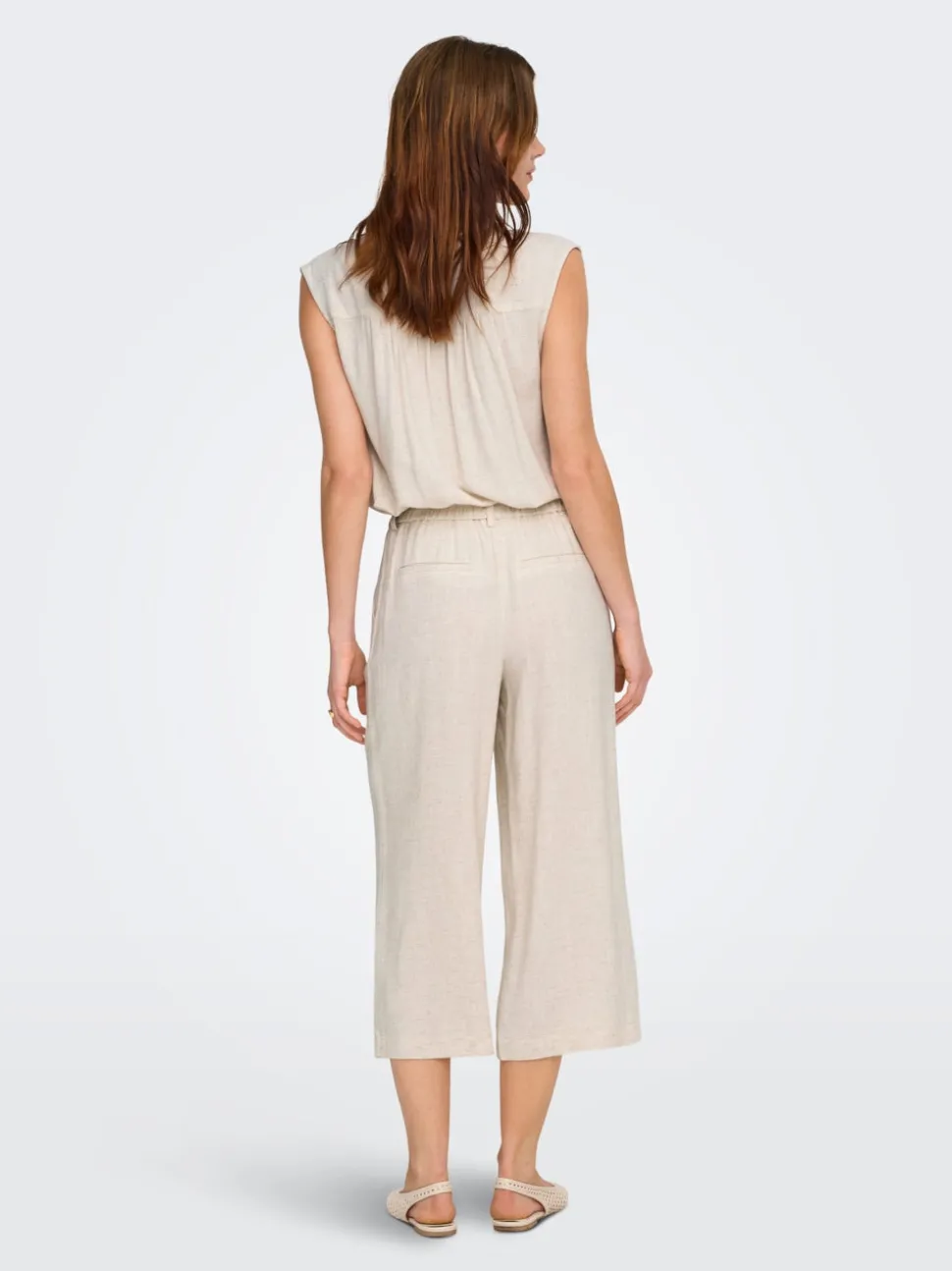 ONLSIESTA Cropped Fit Linne Culottebyxor