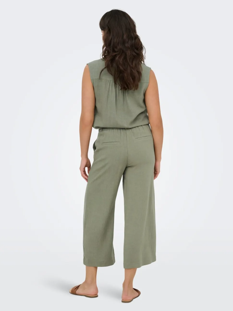 ONLSIESTA Cropped Fit Linne Culottebyxor