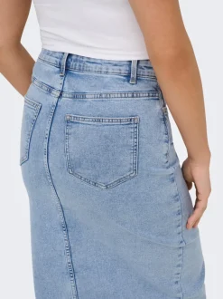 ONLSILJA Jeanskjol Midikjol