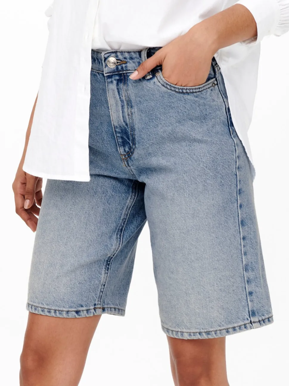 ONLSONNY Hög midja Normal passform Denimshorts