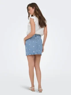 ONLSTELLA Denim Jeanskjol Kort kjol