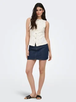 ONLSTELLA Denim Jeanskjol Kort kjol