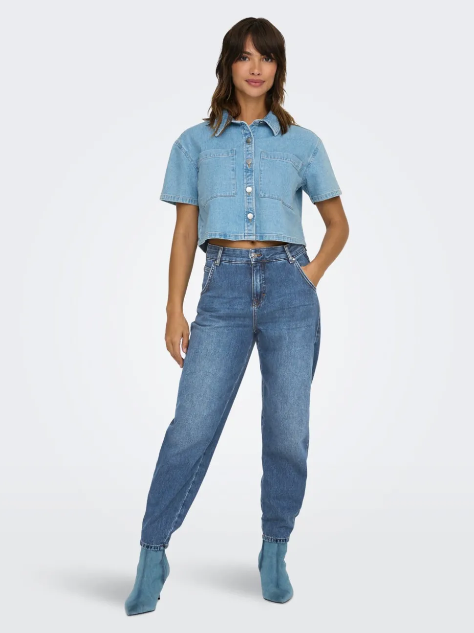 ONLTROY Hög midja Carrot Fit Ankellängd Jeans