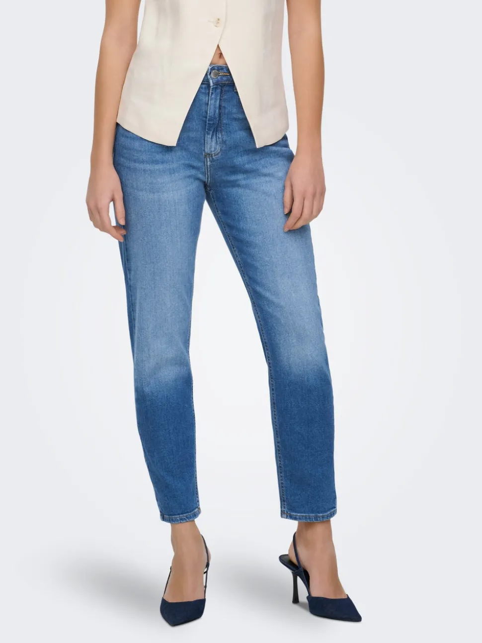 ONLVENEDA Hög midja Mom Fit Jeans