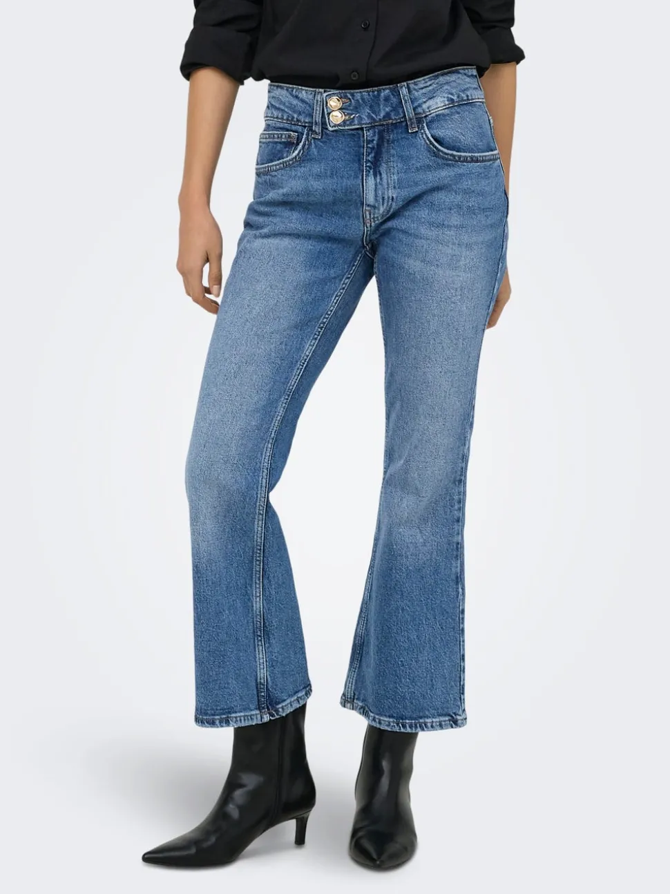 ONLVIOLET Hög midja Utsvängd passform Ankellängd Jeans