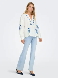 ONLWAUW Hög midja Utsvängd passform Jeans