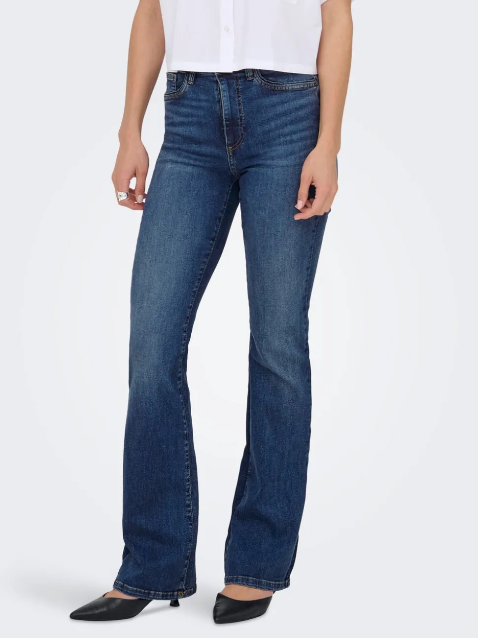ONLWAUW Hög midja Utsvängd passform Jeans