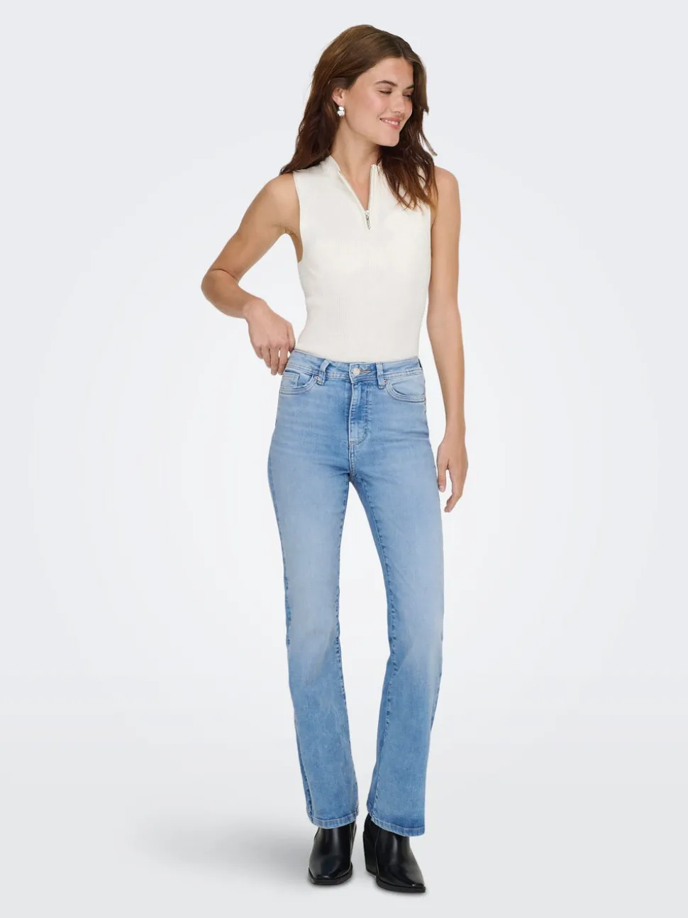 ONLWAUW Hög midja Utsvängd passform Jeans