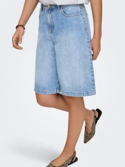 ONLZAGU-DORSI Medelhög midja Lös passform Denimshorts