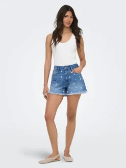 ONLZUMA Medelhög midja Normal passform Denimshorts