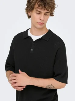 ONSJAMES Stickad pikétröja