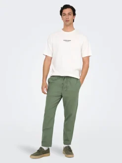 ONSLINUS Avsmalnande passform Linne Jogger
