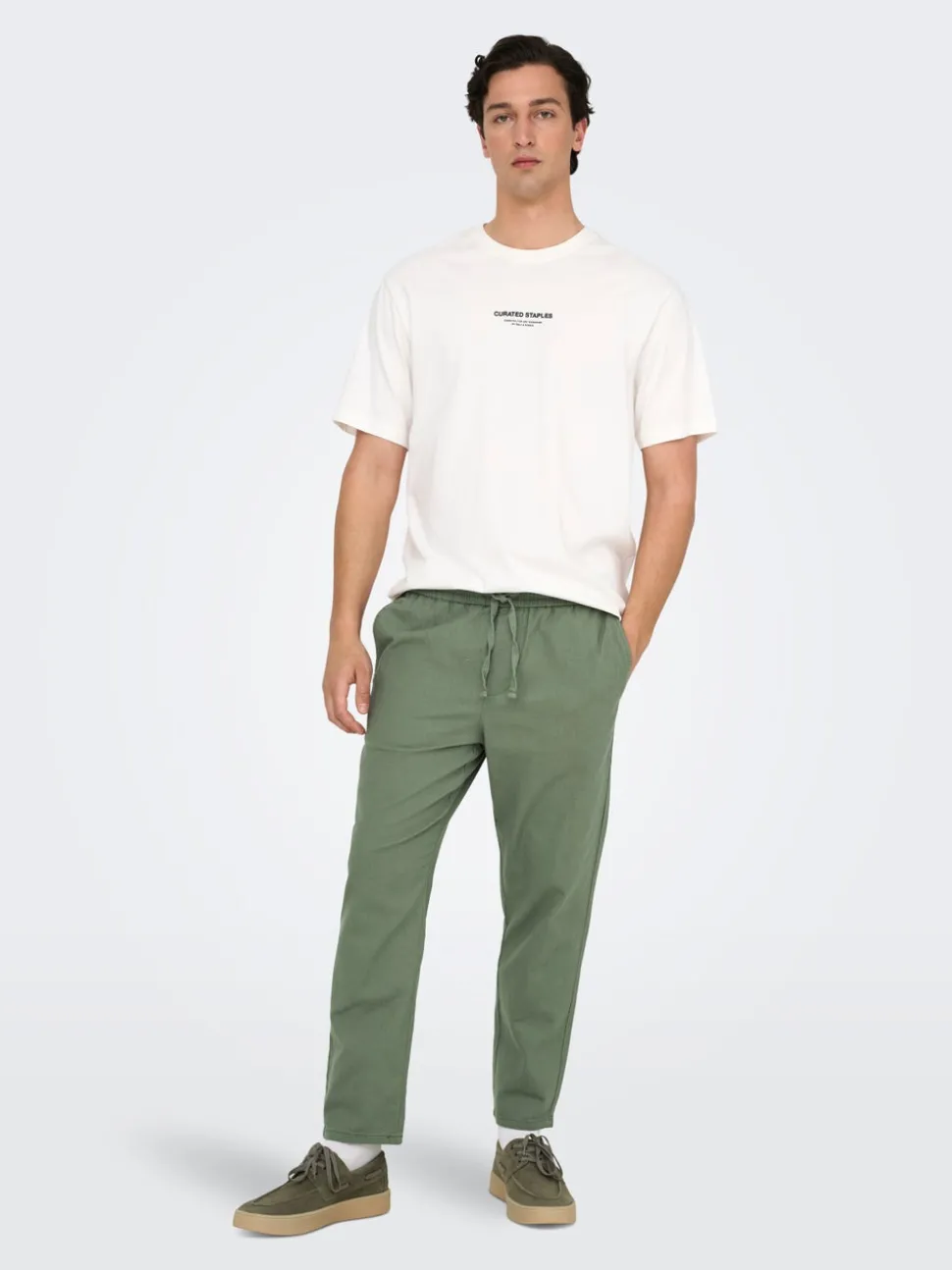 ONSLINUS Avsmalnande passform Linne Jogger