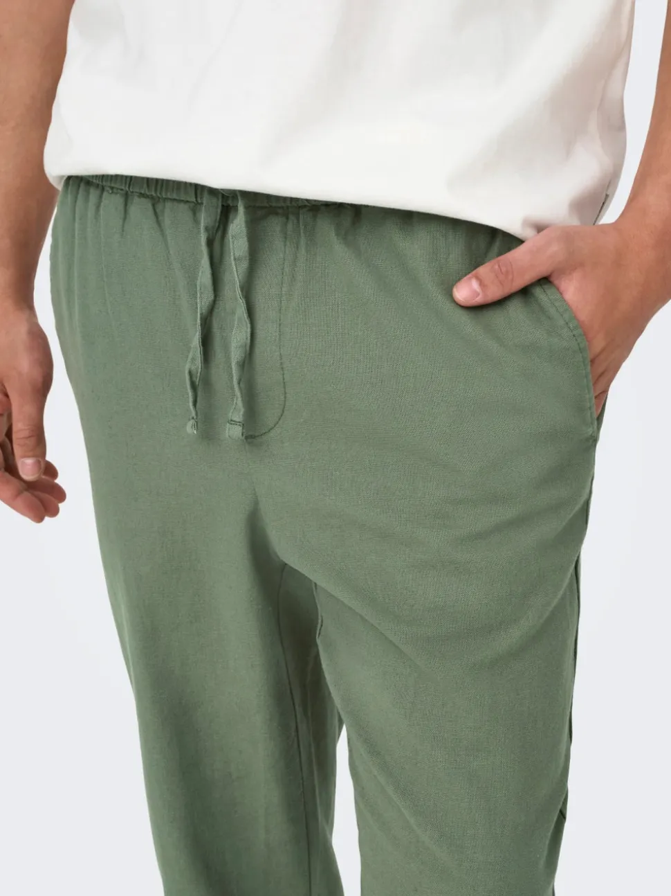 ONSLINUS Avsmalnande passform Linne Jogger