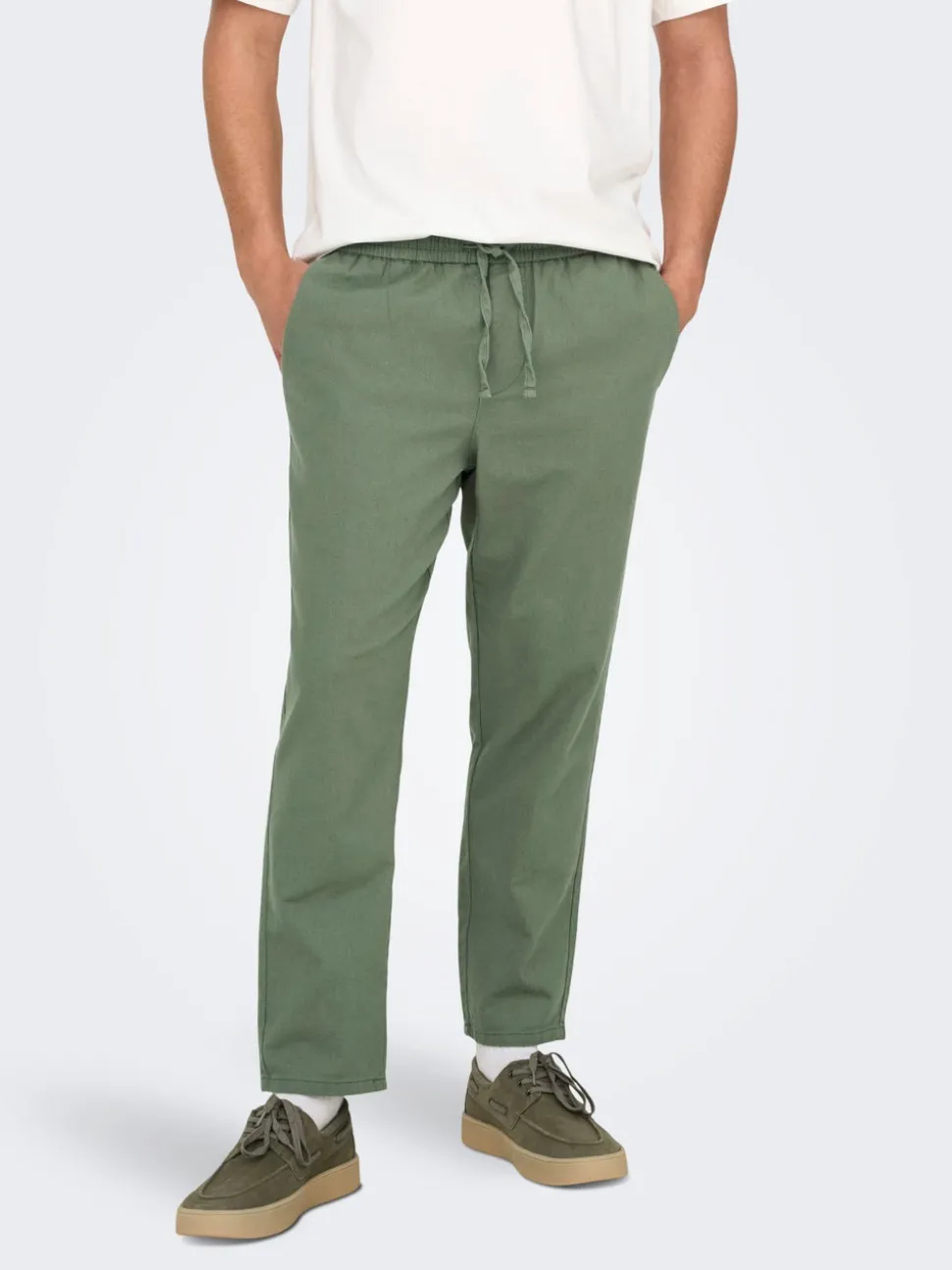 ONSLINUS Avsmalnande passform Linne Jogger