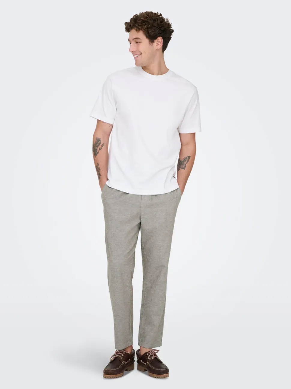 ONSLINUS Avsmalnande passform Linne Jogger