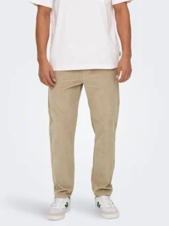 ONSLINUS Manchesterbyxor med tapered fit
