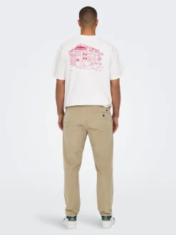 ONSLINUS Manchesterbyxor med tapered fit