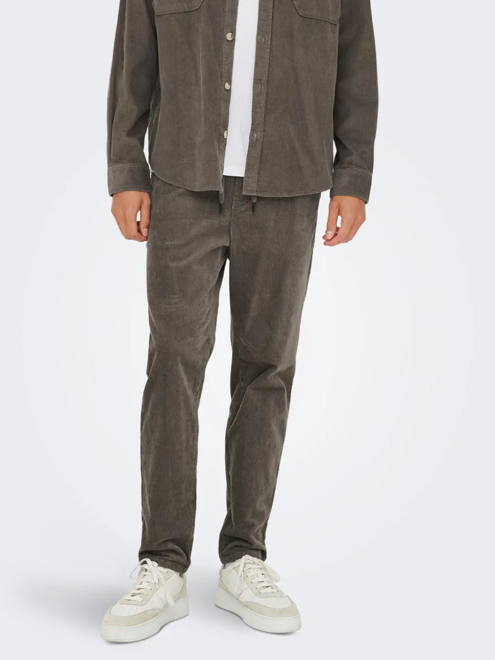 ONSLINUS Manchesterbyxor med tapered fit