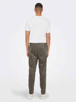 ONSLINUS Manchesterbyxor med tapered fit