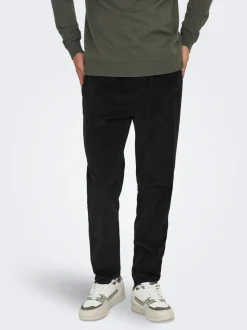 ONSLINUS Manchesterbyxor med tapered fit
