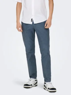 ONSMARK Avsmalnande passform Linne Chinos