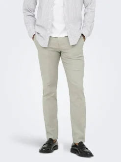 ONSMARK Avsmalnande passform Linne Chinos