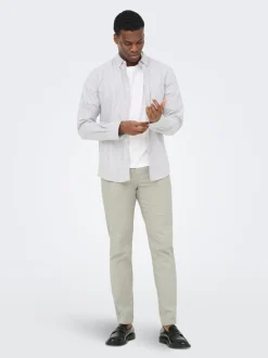 ONSMARK Avsmalnande passform Linne Chinos