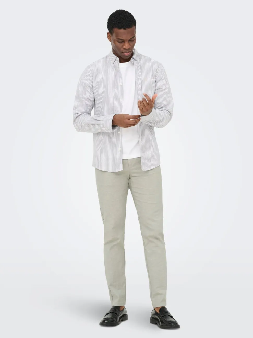 ONSMARK Avsmalnande passform Linne Chinos