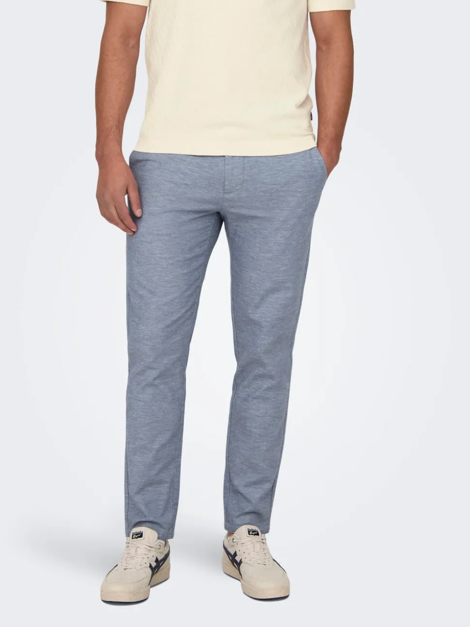 ONSMARK Avsmalnande passform Linne Chinos