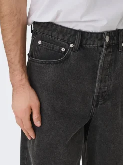ONSREMI Medelhög midja Barrel-passform Jeans