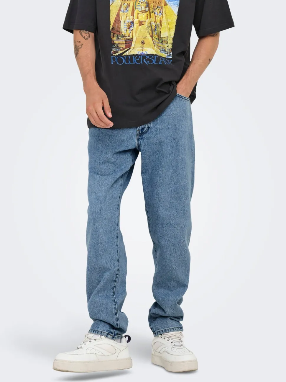 ONSTYE Hög midja Avsmalnande passform Jeans