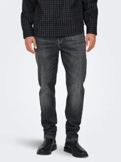 ONSYOKE Medelhög midja Avsmalnande passform Jeans