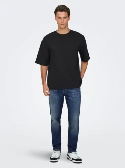 ONSYOKE Medelhög midja Avsmalnande passform Jeans