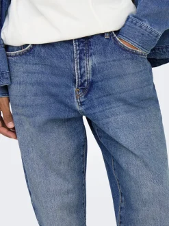 ONSYOKE Medelhög midja Cropped Fit Jeans